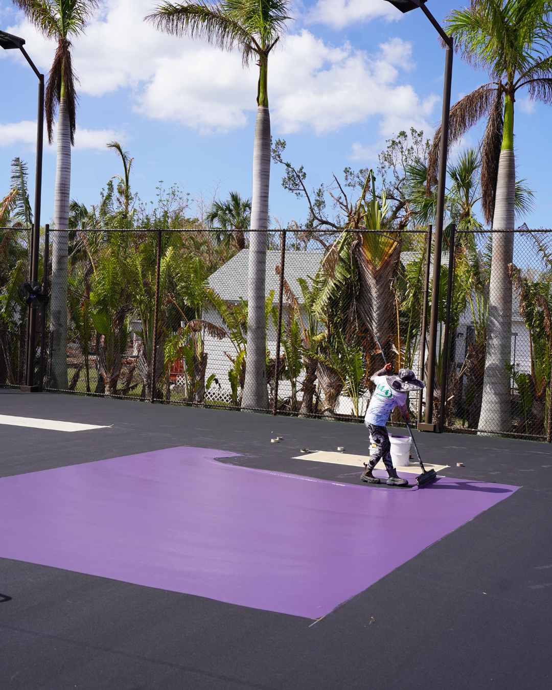 Half Basketball & Pickleball Court Resurfacing